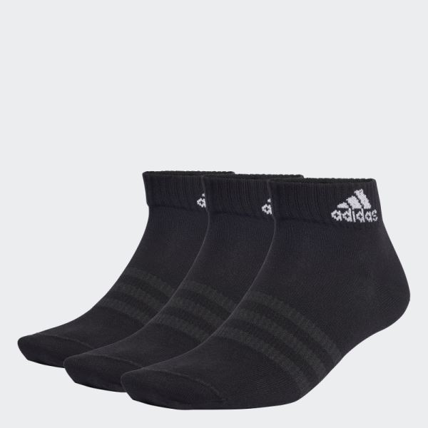 Thin and Light Sportswear Ankle Socks 6 Pairs Adidas Black