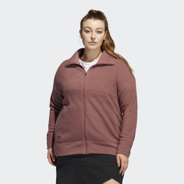 Adidas Polar Fleece Jacket (Plus Size) Burgundy