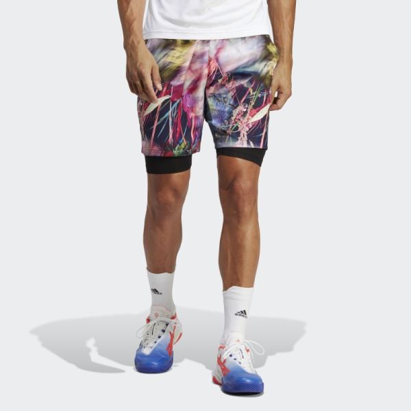 Adidas Melbourne Ergo Tennis Graphic Shorts Black