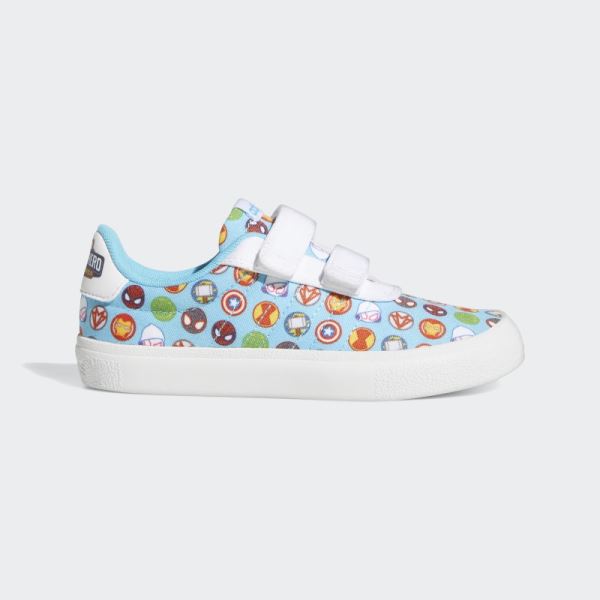 White Adidas x Marvel Super Hero Adventures Vulc Raid3r Shoes Hot