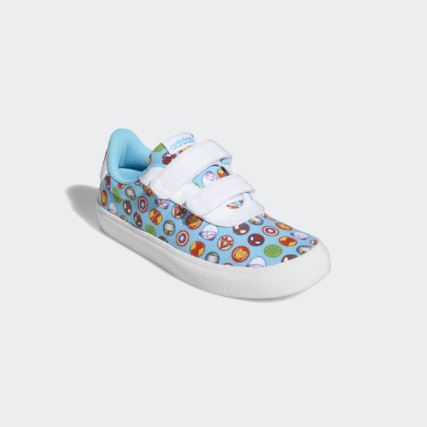 White Adidas x Marvel Super Hero Adventures Vulc Raid3r Shoes Hot