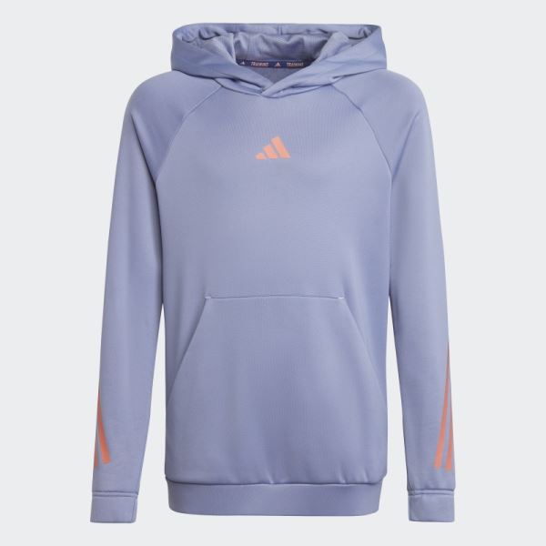 Train Icons AEROREADY 3-Stripes Hoodie Adidas Silver Violet