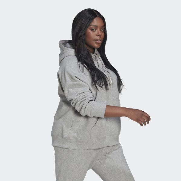 Oversized Hooded Sweatshirt (Plus Size) Adidas Medium Grey