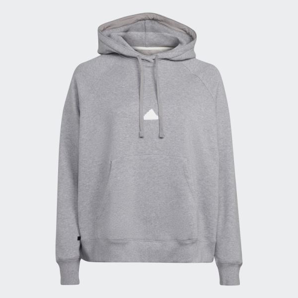 Oversized Hooded Sweatshirt (Plus Size) Adidas Medium Grey