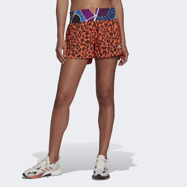 Adidas Orange Rich Mnisi Running Shorts