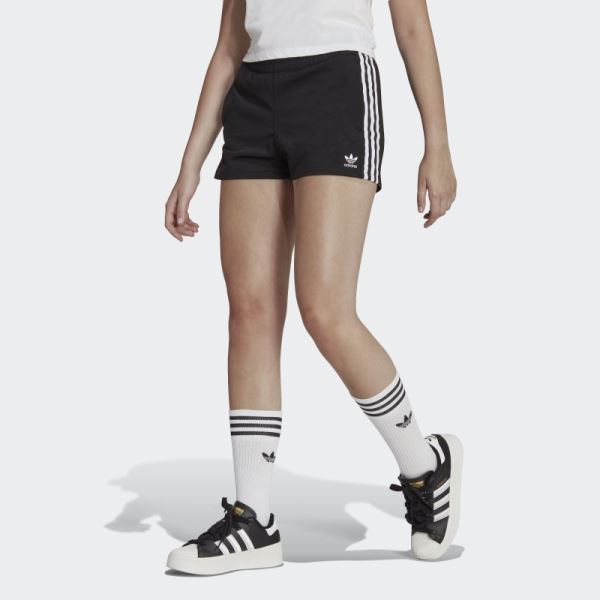 White Adidas 3-Stripes Shorts