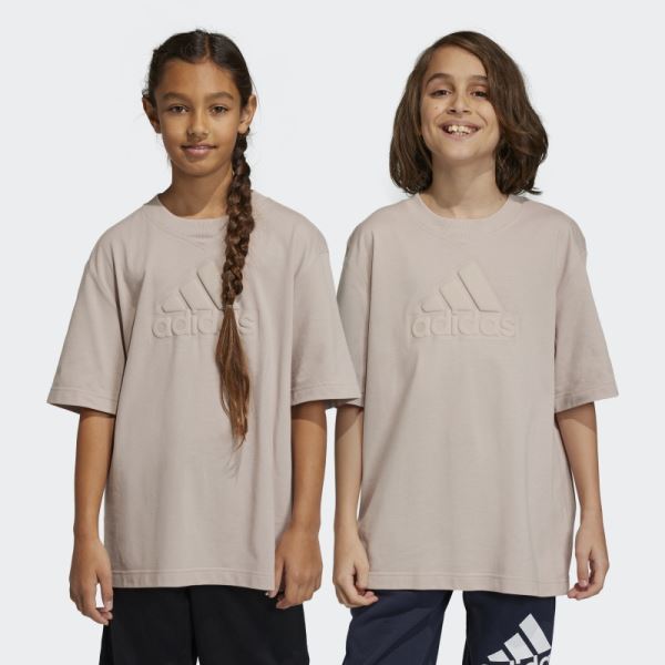 Future Icons Logo Piqué Tee Taupe Adidas