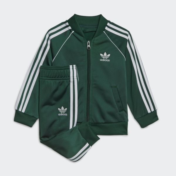 Adidas Adicolor Dark Green SST Track Suit