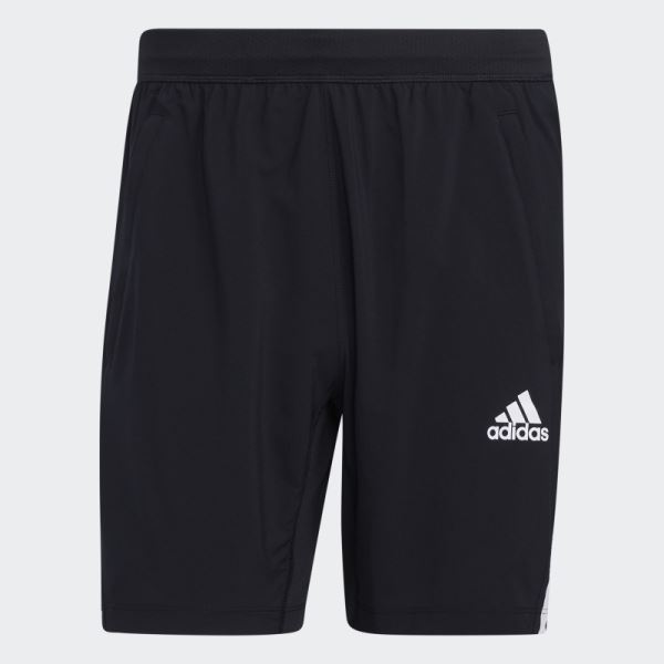 Adidas Black AEROREADY 3-Stripes 8-Inch Shorts