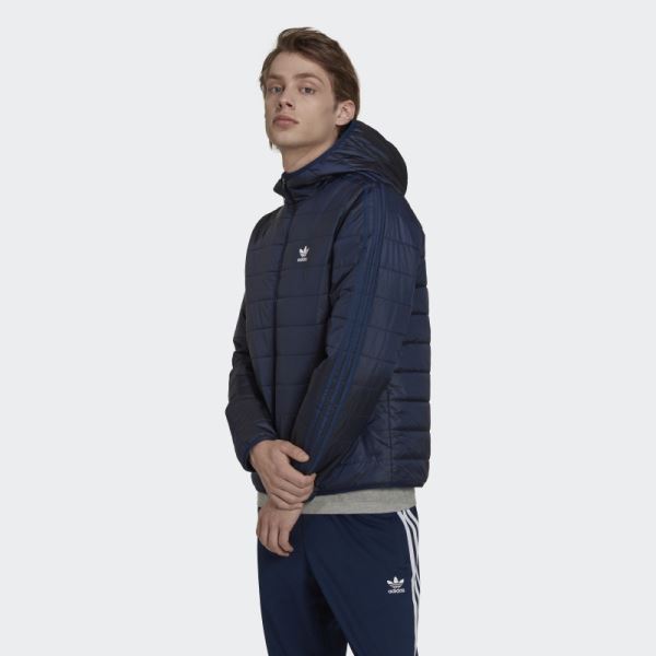 Night Indigo Adidas Padded Hooded Puffer Jacket