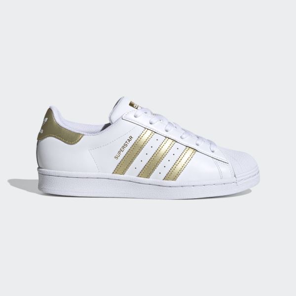 Adidas Superstar Shoes Gold Metallic Stylish