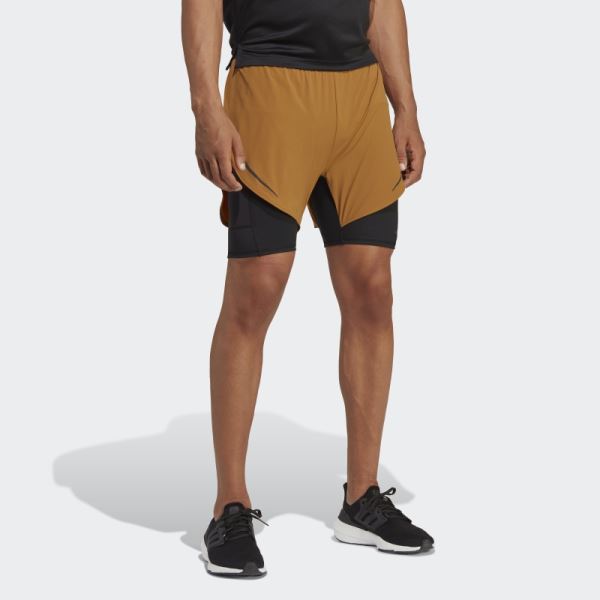 HEAT.RDY HIIT 2-in-1 Training Shorts Bronze Adidas