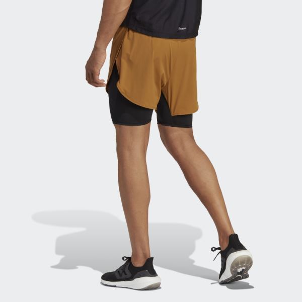 HEAT.RDY HIIT 2-in-1 Training Shorts Bronze Adidas