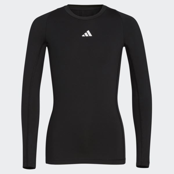 Long Sleeve Techfit Top Black Adidas