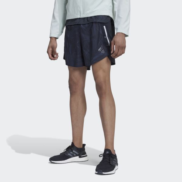 Hot Adidas Designed for Running for the Oceans Shorts Blue