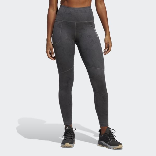 Terrex Multi Allover Print Leggings Adidas Grey