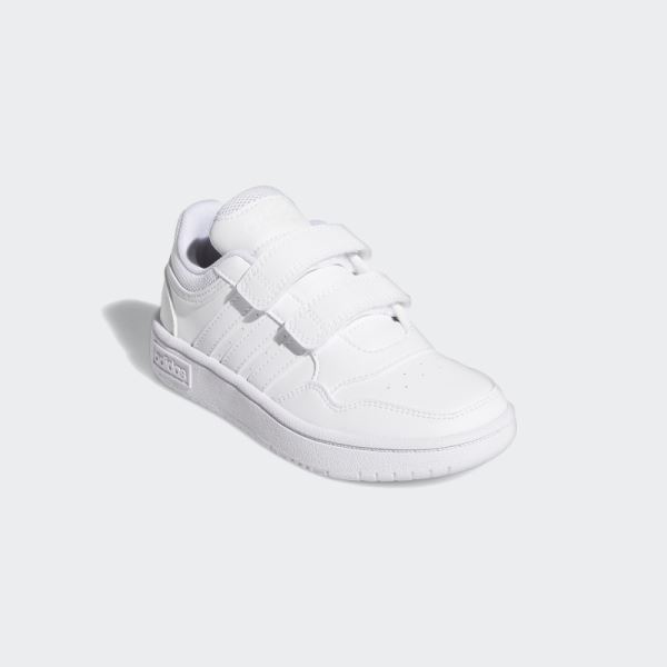 Hoops Lifestyle Basketball Hook-and-Loop Shoes White Adidas