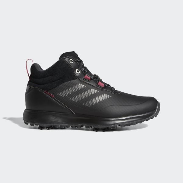 Pink Adidas S2G Mid-Cut Golf Shoes