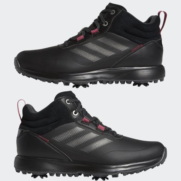 Pink Adidas S2G Mid-Cut Golf Shoes