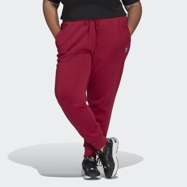 Adidas Burgundy Adicolor Essentials Fleece Slim Joggers (Plus Size)