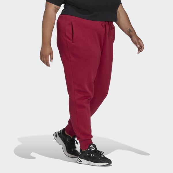 Adidas Burgundy Adicolor Essentials Fleece Slim Joggers (Plus Size)