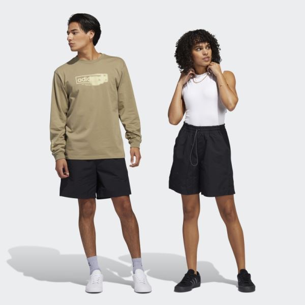 Adidas Black Skateboarding Water Short (Gender Neutral)