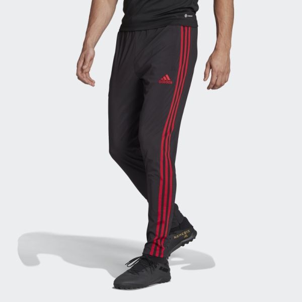 Black Adidas Manchester United Travel Tracksuit Bottoms Hot