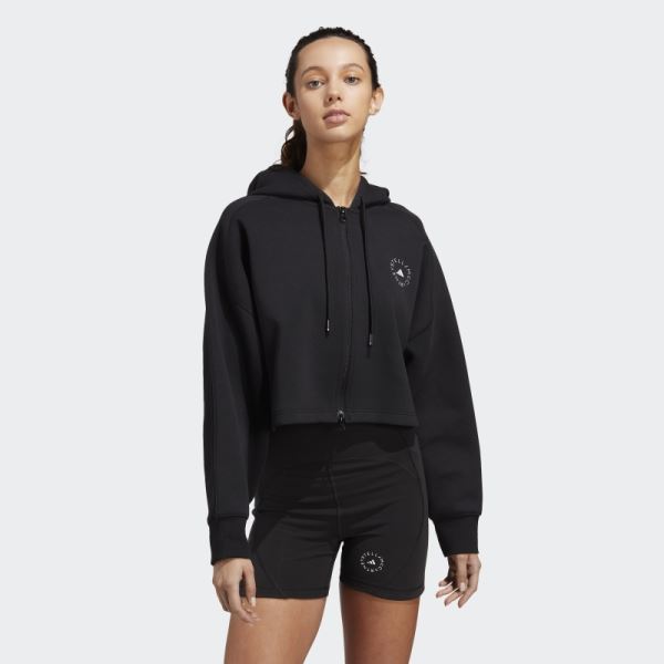 Black Fashion Adidas by Stella McCartney Cropped Hoodie