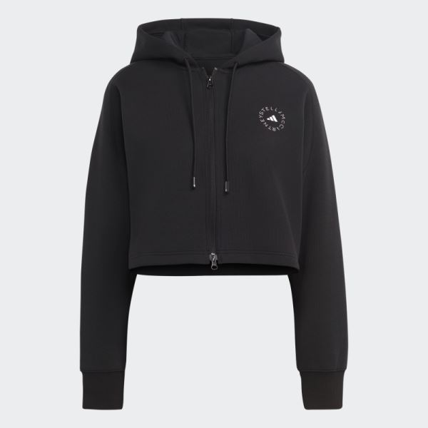 Black Fashion Adidas by Stella McCartney Cropped Hoodie