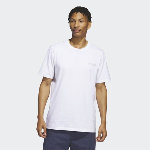 White Adidas 4.0 Circle Tee