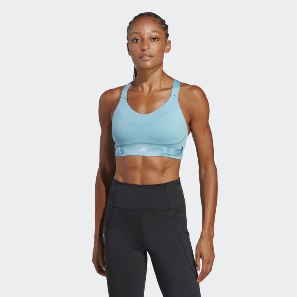 FastImpact Luxe Run High-Support Bra Blue Adidas