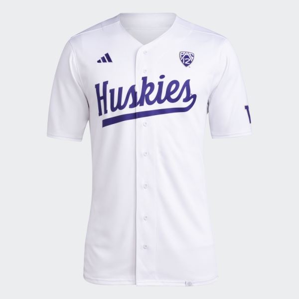 Adidas White Huskies Retail Baseball Jersey