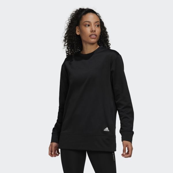 Black AEROREADY Crewneck Sweater Adidas