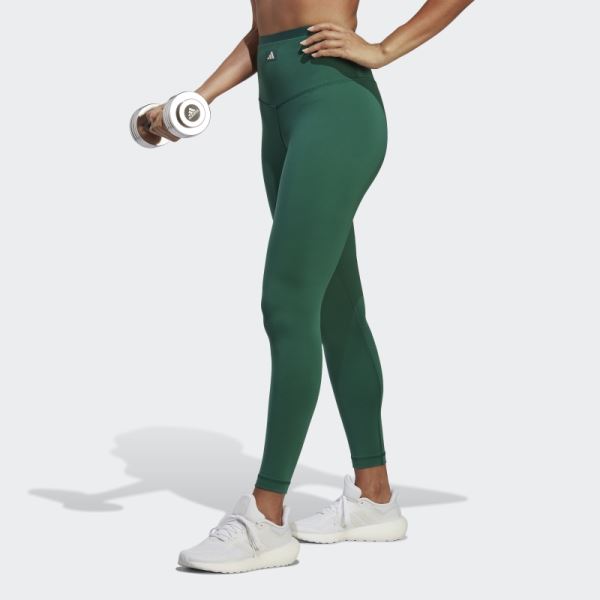 Sports Club High-Waist 7/8 Leggings Green Adidas