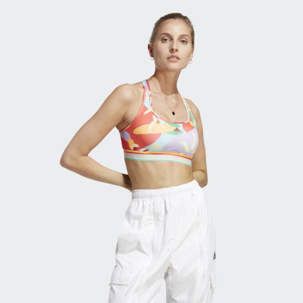 Adidas x FARM Rio Medium-Support Bra Real Gold