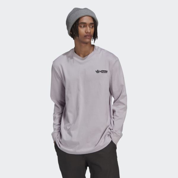 Mauve Adidas Long Sleeve Graphic Tee