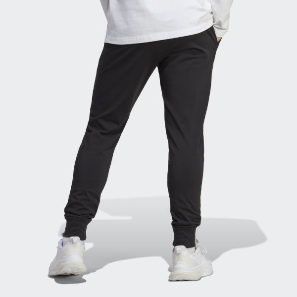 Essentials Single Jersey Tapered Cuff Pants Adidas Black