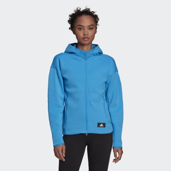 Adidas Sportswear Mission Victory Full-Zip Hoodie Blue Hot