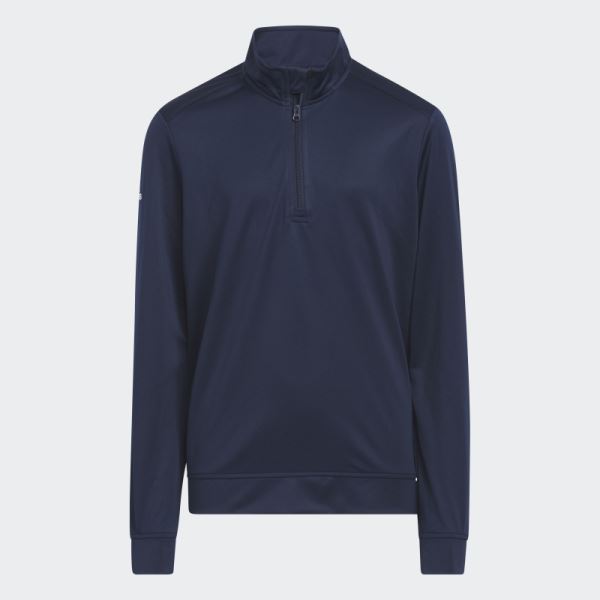 Adidas Heather Quarter Zip Pullover Navy