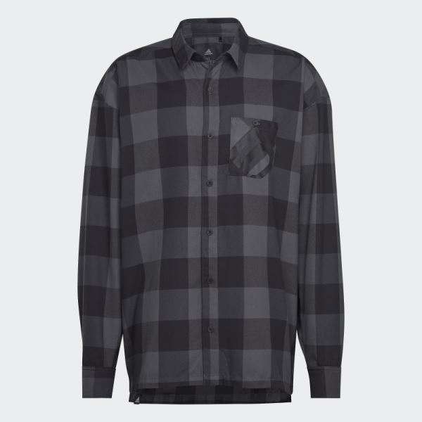 Five Ten Brand of the Brave Flannel Shirt (Gender Neutral) Grey Adidas