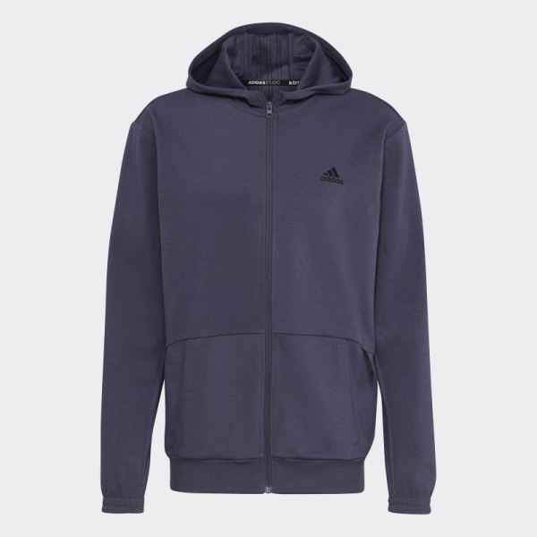 Navy Adidas AEROREADY Yoga Full-Zip Hoodie