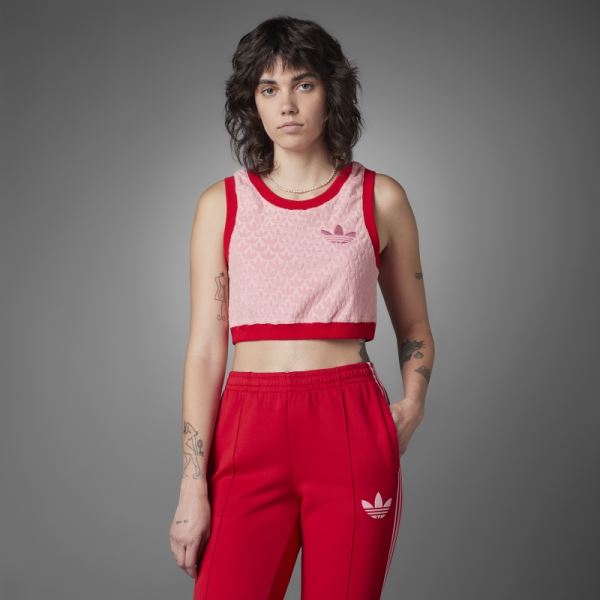 Adidas Super Pop Adicolor Heritage Now Monogram Crop Top