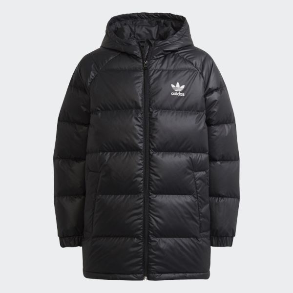 Adidas Adicolor Elongated Down Jacket Black