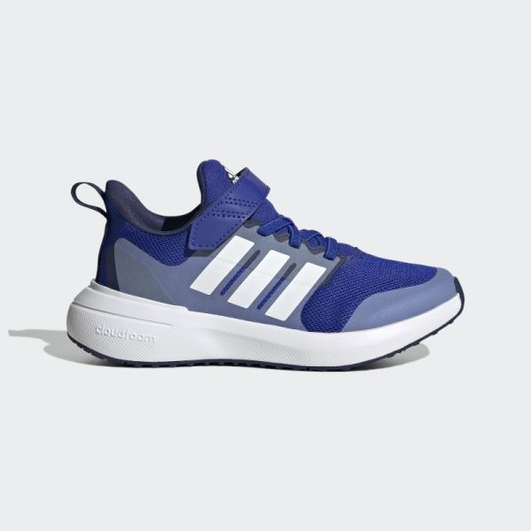 White Adidas FortaRun 2.0 Cloudfoam Elastic Lace Top Strap Shoes