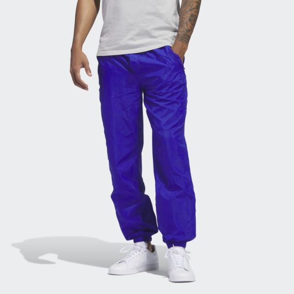 Adidas Blue Premium Essentials Crinkle Nylon Pants