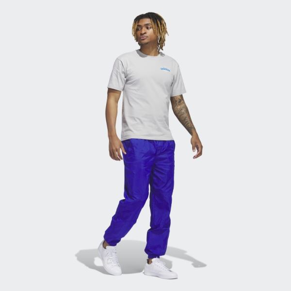 Adidas Blue Premium Essentials Crinkle Nylon Pants