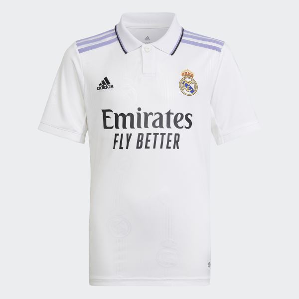 White Adidas Real Madrid 22/23 Home Jersey