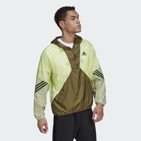 Olive Adidas Back To Sport WIND.RDY Anorak