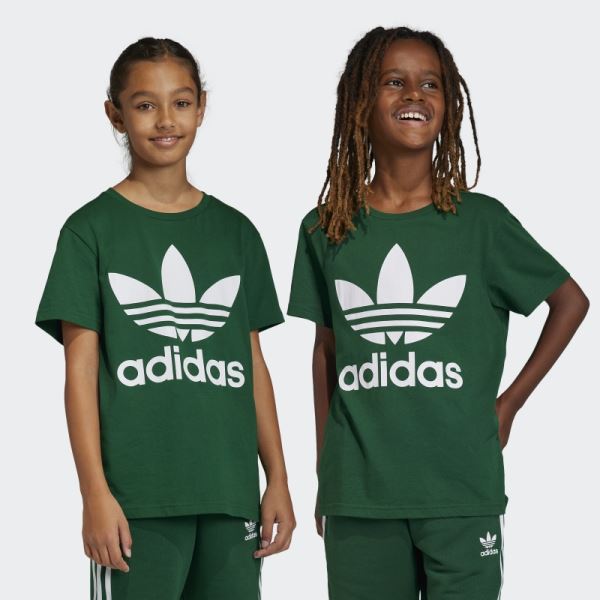 Fashion Adidas Trefoil Tee Dark Green