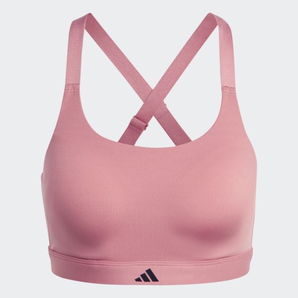 Tailored Impact Luxe Training High-Support Bra Pink Adidas